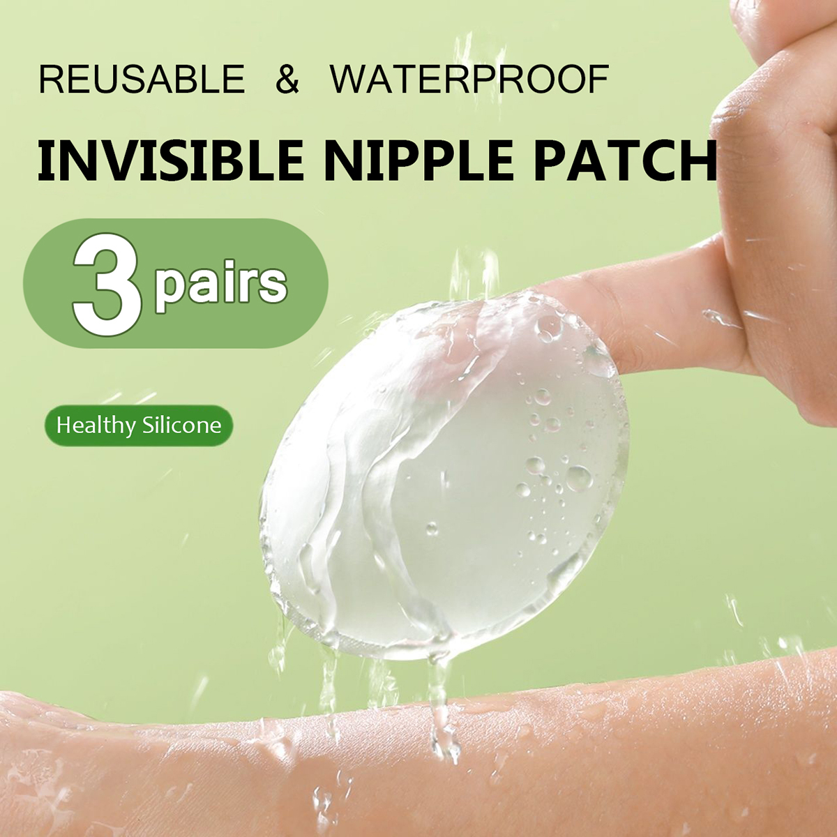 Nipple Cover Pasties - 3 Pairs Transparent Silicone Nipple Cover