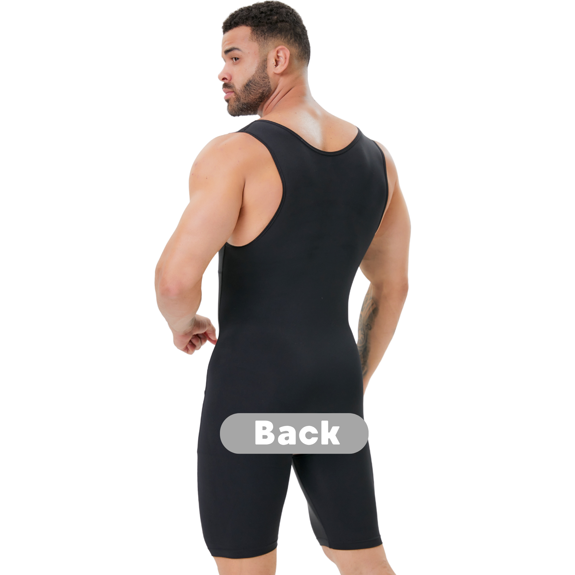 Men's Double Layer Tummy Contr - Shapewear Bodysuit Firm ulasan dan harga