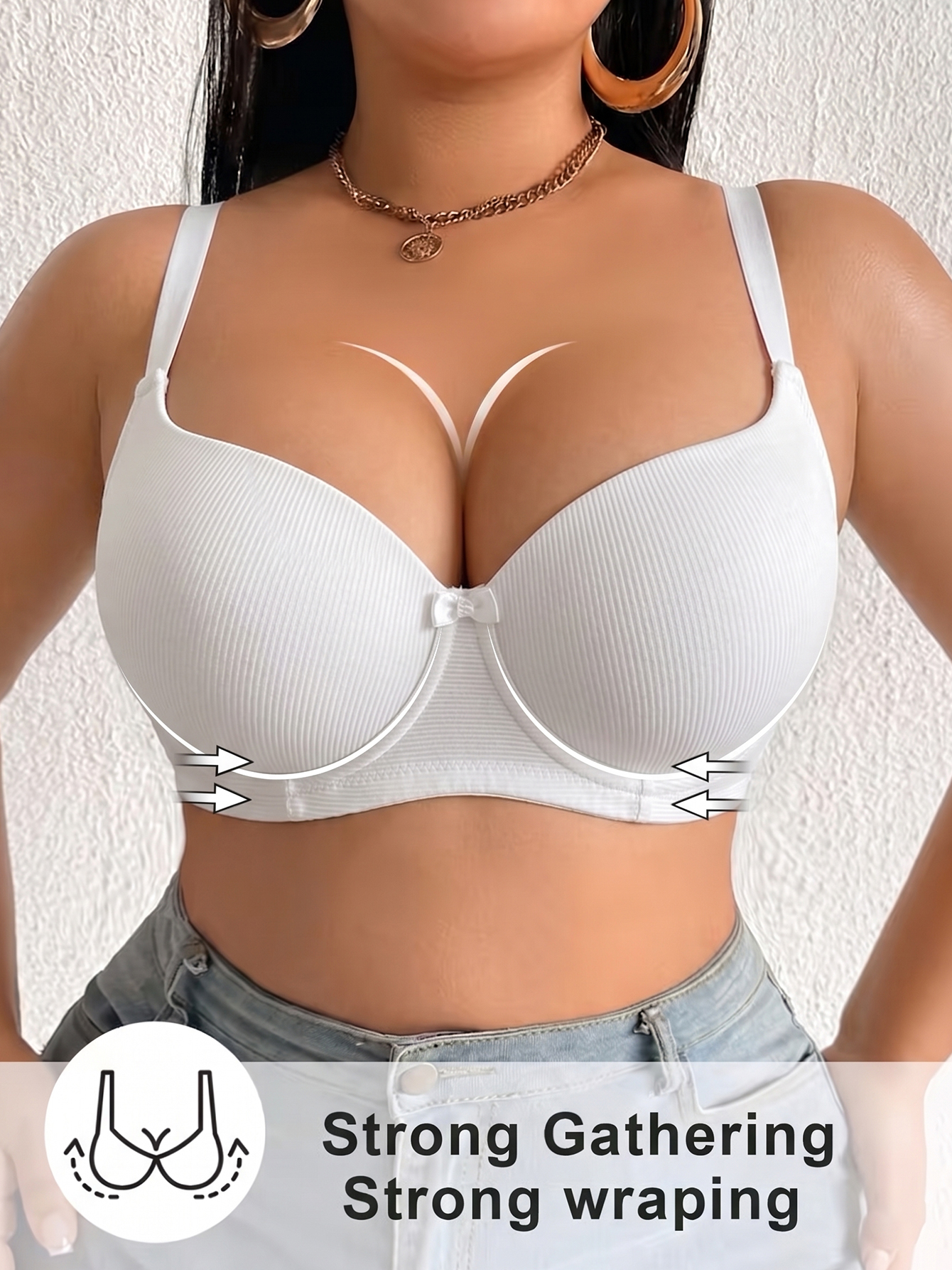 Plus Size Anti-Sagging Women B - Push Up Bra Padded ulasan dan harga