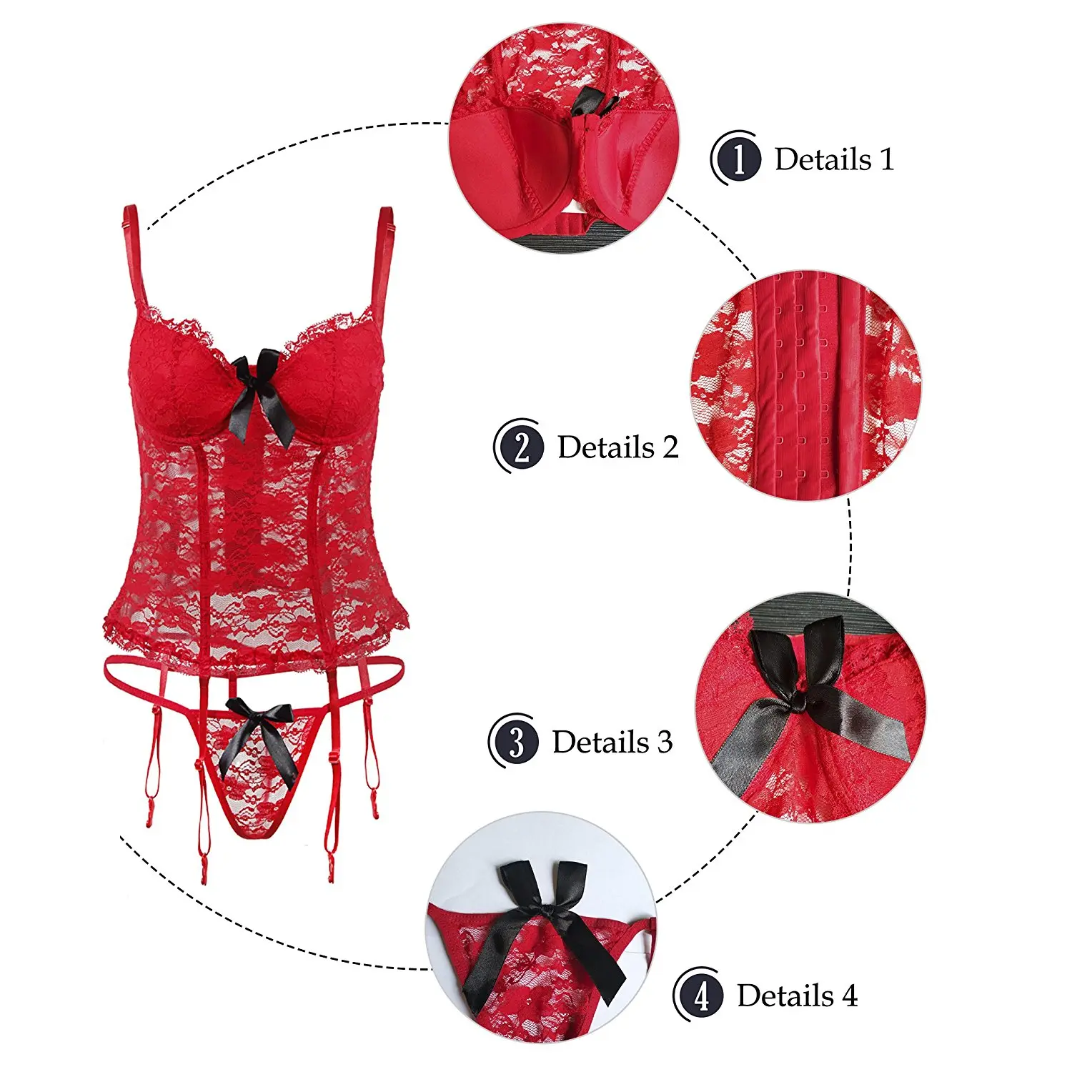 Women Sexy Lingerie Set Babydo - Garter Belt Set ulasan dan harga