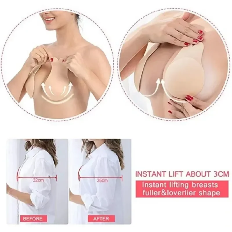 1Pair Self Adhesive Silicone S - Silicone Bra Adhesive ulasan dan harga