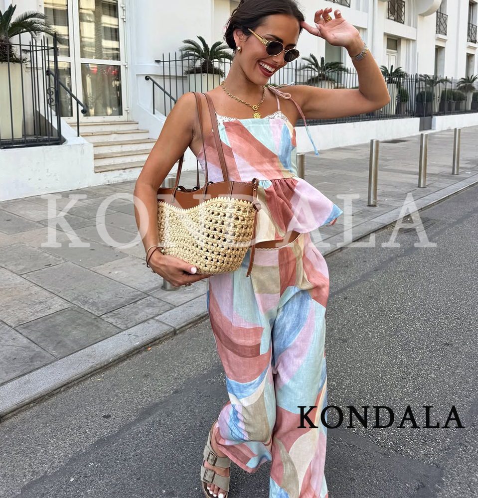 Women Trendy Holiday Printed L - Cami Top Lace ulasan dan harga
