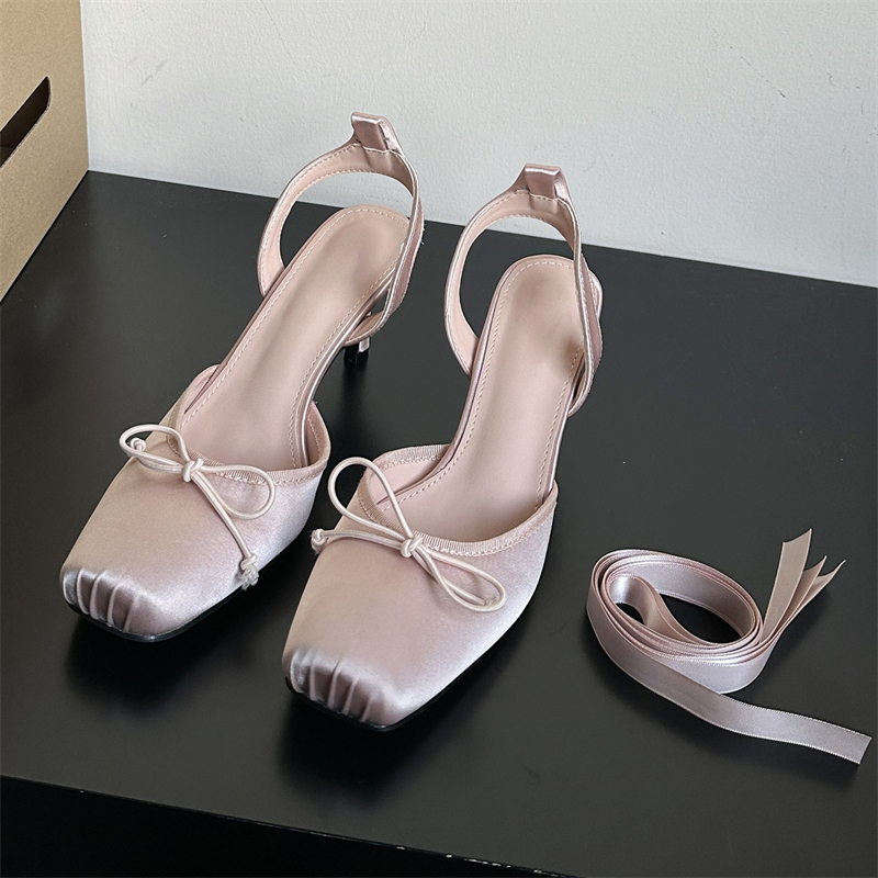 Eilyken Street Style Thin Heel - Slip Dress Satin ulasan dan harga