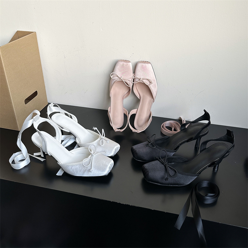 Eilyken Street Style Thin Heel - Slip Dress Satin ulasan dan harga