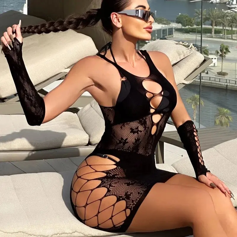 Simplejewel Women Fishnet Beac - Bodystocking Fishnet ulasan dan harga