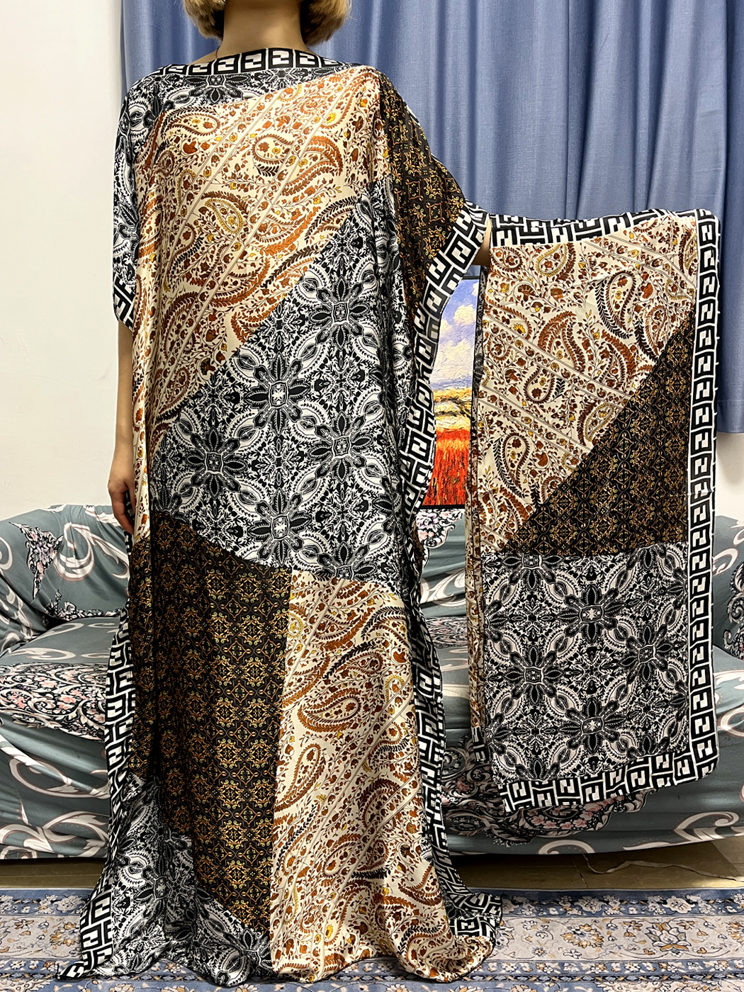 Abayas For Women Dubai Kaftan  - Robe Silk Women ulasan dan harga