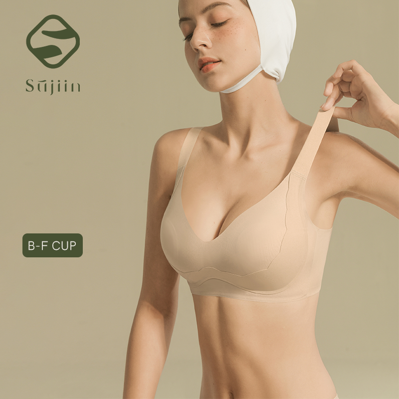SUJIIN Wireless Plus Size Bras - Bralette Wireless Soft ulasan dan harga