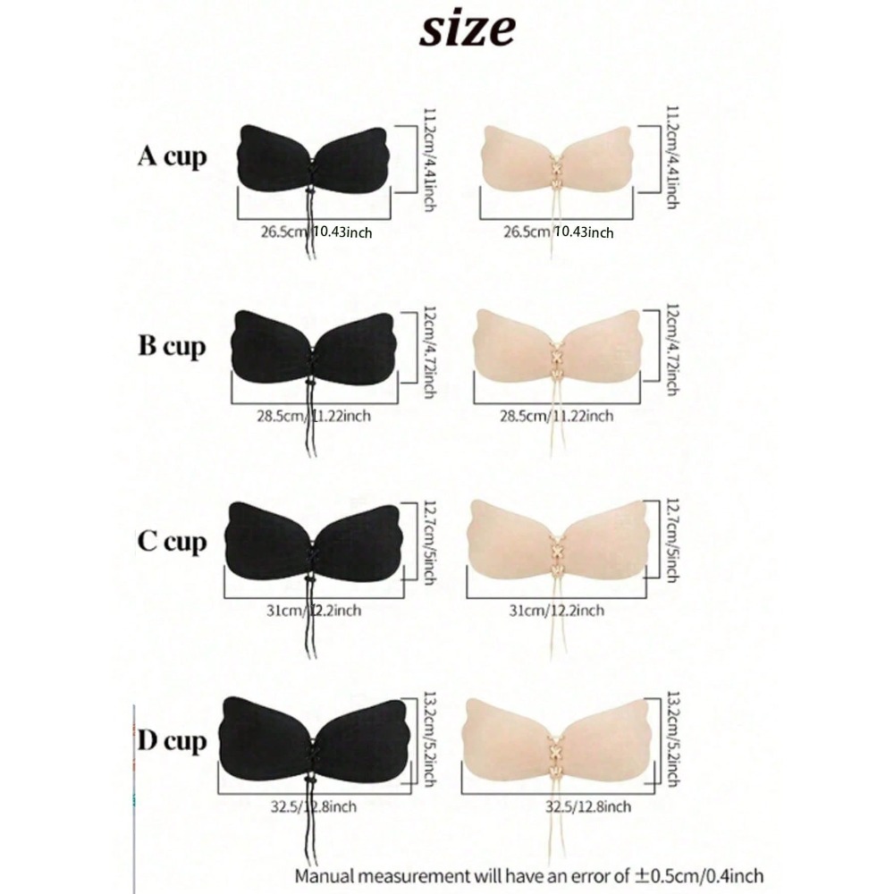 1/2pcs Wing-Shaped Adhesive Br - Strapless Bra Backless ulasan dan harga